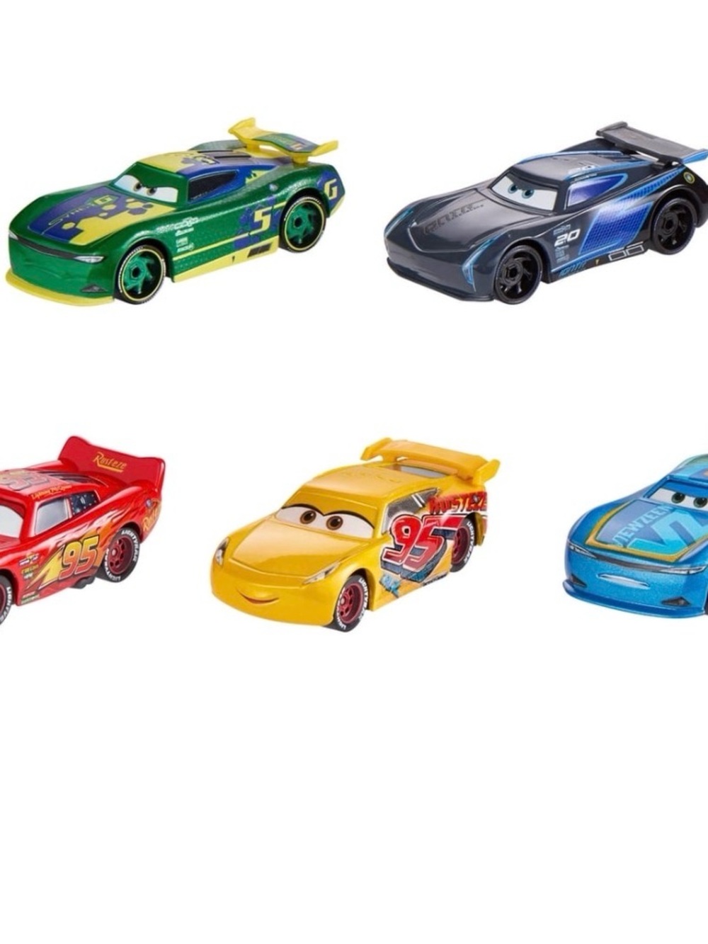 Disney Cars Florida 500 Die-Cast Race Car Set - Red, Yellow, Blue, Green, Black - Picture 2 of 2